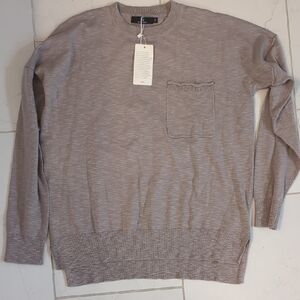 Lillusory Lightweight Knit Sweater – Taupe Beige, Size M – NWT